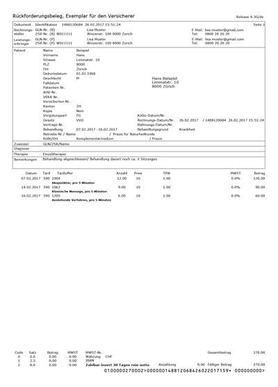 Beispiel-Rechnung Tarif 590